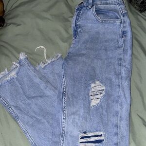 Justice Light Blue Distressed Kids Jeans